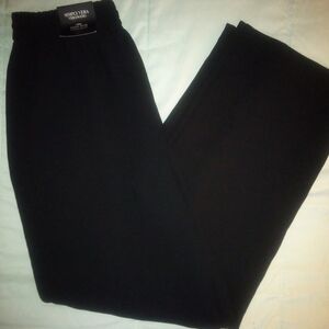 Simply Vera Vera Wang Black Straight-Leg  Luxe Crepe Hi-Rise Pants Womens Medium